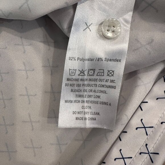 MAELREG MENS DRI FIT GOLF POLO SHIRT WHITE AND NAVY BLUE LARGE - Picture 6 of 8